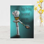 Carte Anniversaire du Chef afro-américain (Fleur jaune)