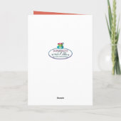 Carte Anniversaire du chef italien cuisiner de la pizza  (Dos)