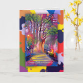 Carte Anniversaire du chemin de vie avec texte personnal (Fleur jaune)