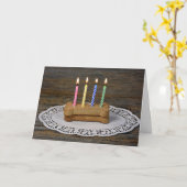 Carte Anniversaire du chien (Fleur jaune)