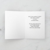 Carte Anniversaire du chien à l'humain, Humour, Orange,  (Intérieur)