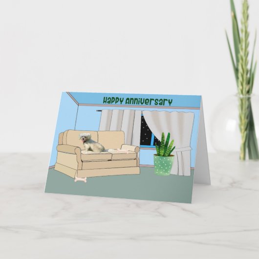 Carte Anniversaire du chien de compagnie dans la c (Devant)