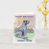 Carte Anniversaire du chien de Terrier mignon (Fleur jaune)