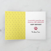 Carte Anniversaire du chien , Lève les pattes dans les a (Intérieur)