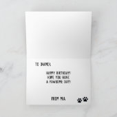 Carte Anniversaire du Chien-taureau français (Intérieur)