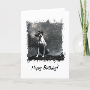Carte Anniversaire du chien vintage