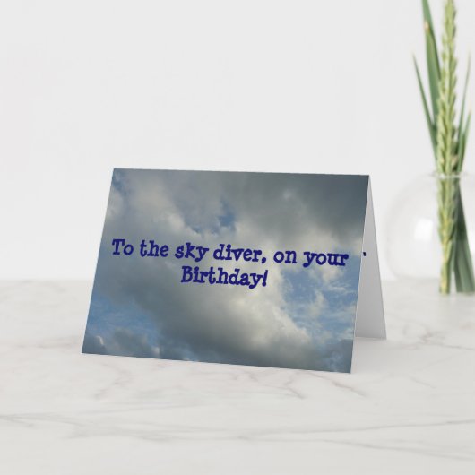 Carte Anniversaire du ciel (Devant)
