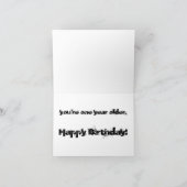 Carte Anniversaire du cimetière d'humour tordu (Intérieur)