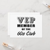 Carte Anniversaire du club des années 60 (Devant/Arrière en situation)