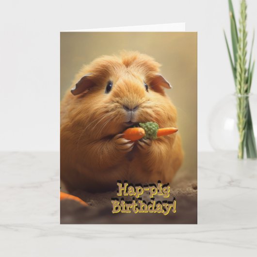 Carte Anniversaire du cochon de lait ! (Devant)