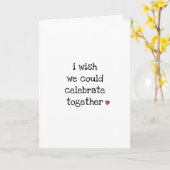 Carte Anniversaire du Coeur rouge à longue distance (Fleur jaune)