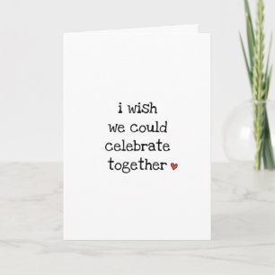 Carte Anniversaire du Coeur rouge à longue distance