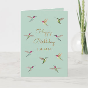 Carte Anniversaire du colibri d'Anna