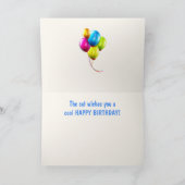 Carte Anniversaire du Cool "From the Cat" (Intérieur)