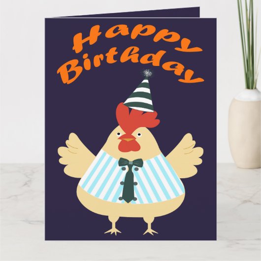 Carte Anniversaire du coq (Devant)