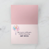 Carte Anniversaire du Cosmos rose (Intérieur)