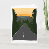 Carte Anniversaire du coucher de soleil en Californie (Devant)