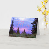 Carte Anniversaire du coucher du soleil (Fleur jaune)