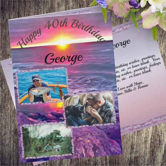 Carte Anniversaire du coucher du soleil de Malecon 0911