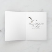 Carte Anniversaire du coucher du soleil de Seagull (Intérieur)