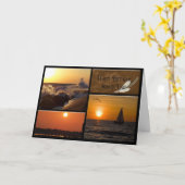 Carte Anniversaire du coucher du soleil pour gendre (Fleur jaune)