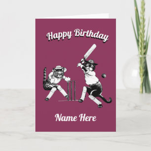 Carte Anniversaire du cricket