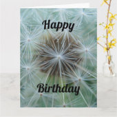 Carte Anniversaire du Dandelion blanc (Fleur jaune)