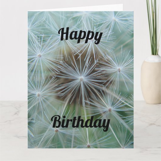 Carte Anniversaire du Dandelion blanc (Devant)