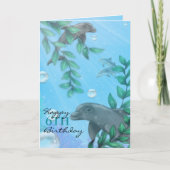 Carte Anniversaire du dauphin (Devant)