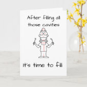 CARTE **ANNIVERSAIRE DU DENTISTE** LE TEMPS DE PROFITER (Fleur jaune)