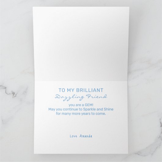 Carte Anniversaire du diamant (Intérieur)