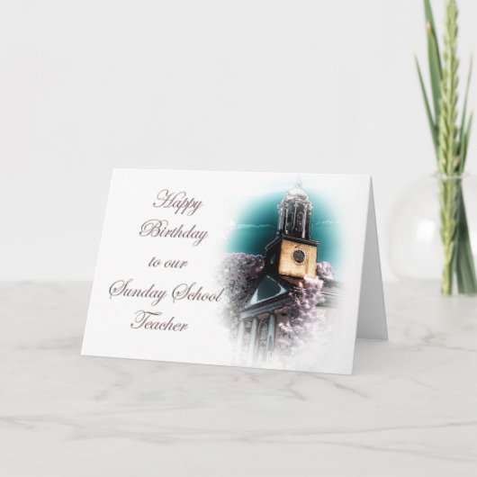 Carte Anniversaire du dimanche enseignant (Devant)