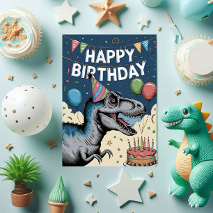 Carte Anniversaire du Dinosaur
