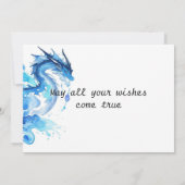 Carte Anniversaire du dragon lunaire mythique (Dos)