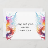 Carte Anniversaire du dragon mignon coloré (Dos)