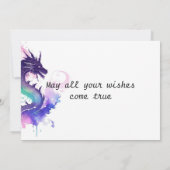 Carte Anniversaire du Dragon Personnalisé Moderne (Dos)