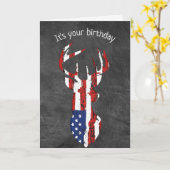 Carte Anniversaire du Drapeau américain (Fleur jaune)