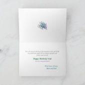 Carte Anniversaire du fils cycliste (Intérieur)