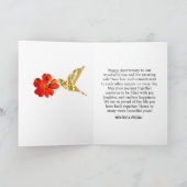 Carte Anniversaire du Fils de colibri rouge orange (Intérieur)