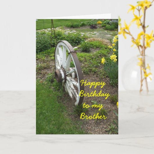 Carte Anniversaire du frère (Fleur jaune)