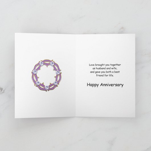 Carte Anniversaire du frère et de la belle-soeur (Intérieur)