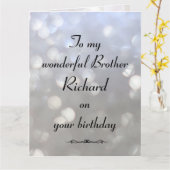 Carte Anniversaire du frère personnalisé (Fleur jaune)