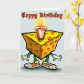 Carte Anniversaire du fromage (Fleur jaune)