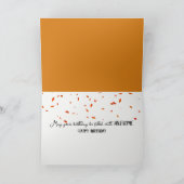 Carte Anniversaire du gingembre d'automne (Intérieur)