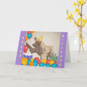 Carte Anniversaire du Golden Retriever (Fleur jaune)