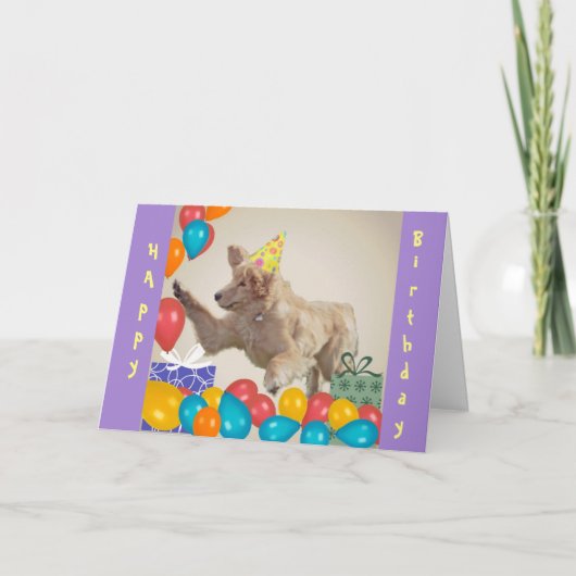 Carte Anniversaire du Golden Retriever (Devant)