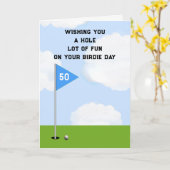 Carte Anniversaire du golf (Fleur jaune)