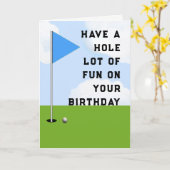 Carte Anniversaire du golf (Fleur jaune)