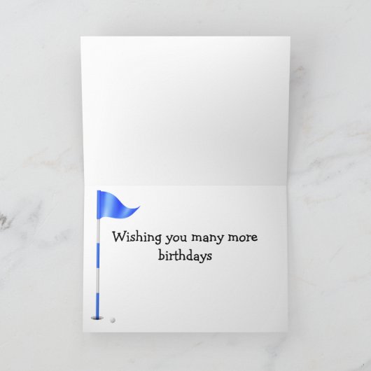 Carte Anniversaire du golf (Intérieur)