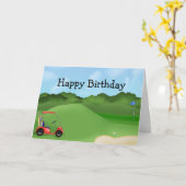 Carte Anniversaire du golf (Fleur jaune)